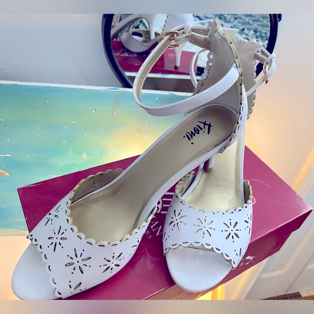 Bridal holy communion party white sandals